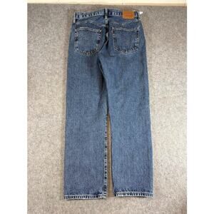 Levis 501 Red Tab Denim Jeans Mens 31x28 Blue Dark Wash Straight Leg Streetwear